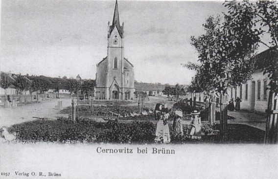 Kostel v Černovicích 1910